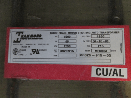 Hammond Power Solutions Auto Transformer