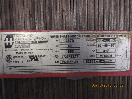 Neco Hammond Inc Auto Transformer